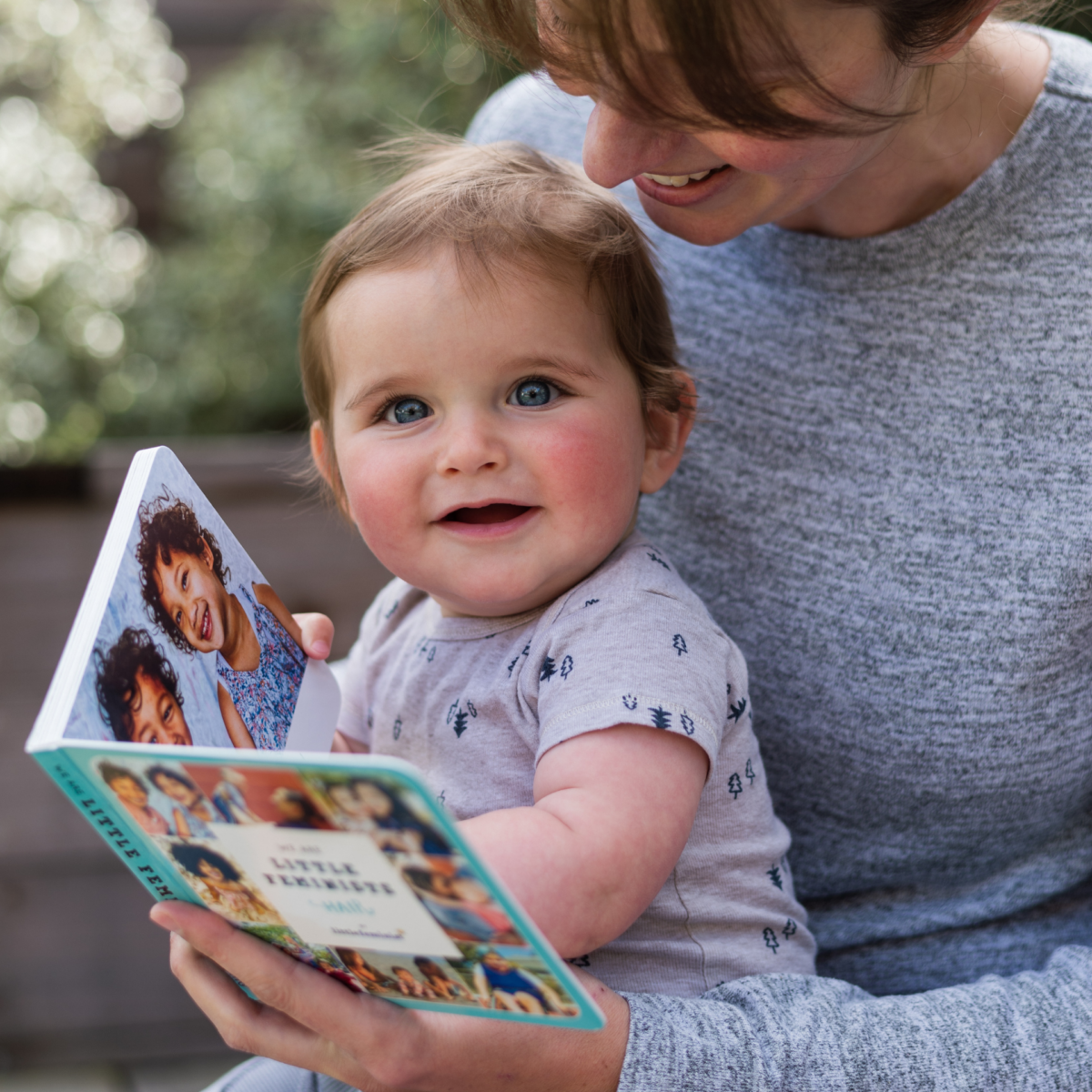 Reading We Are Little Feminists: Hair board book