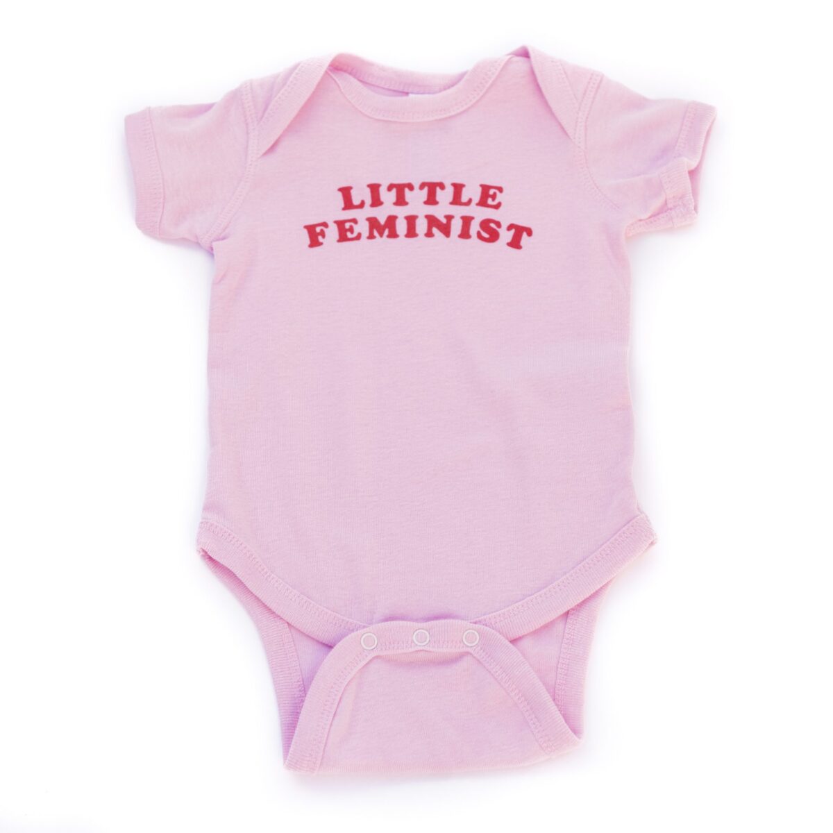 Little Feminist pink onesie