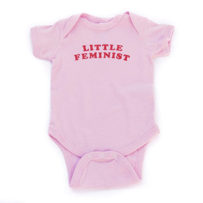 Little Feminist pink onesie