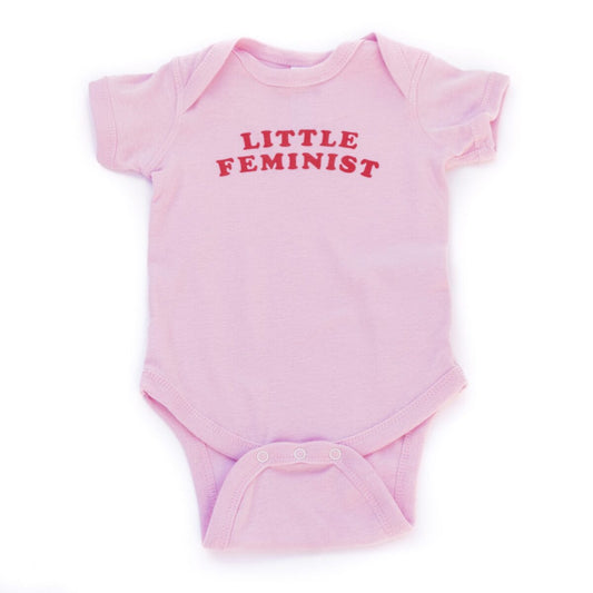 Little Feminist pink onesie