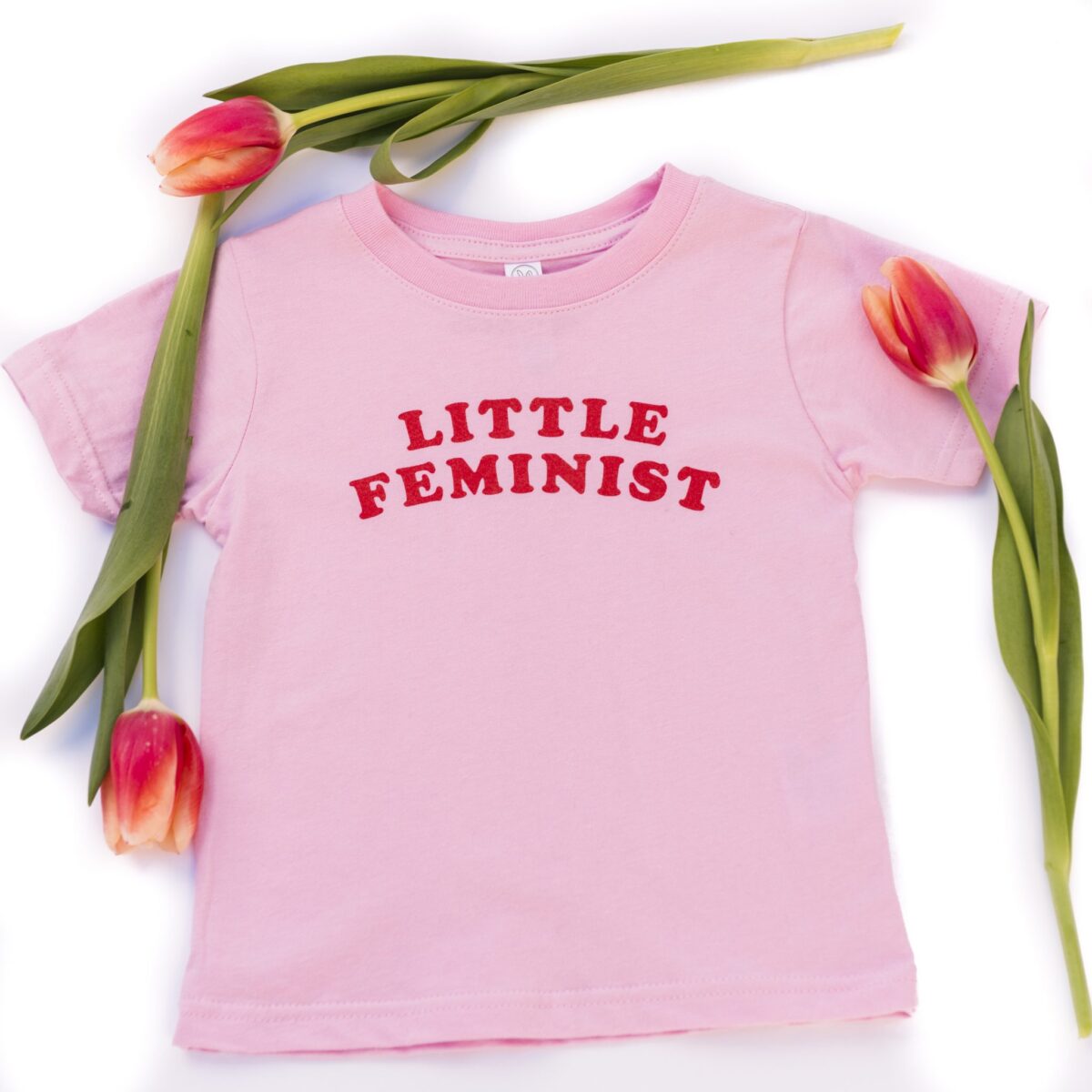 Little Feminist pink kid's shirt