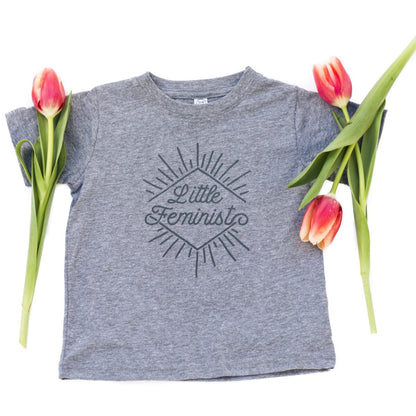 Little Feminist grey kid's shirt