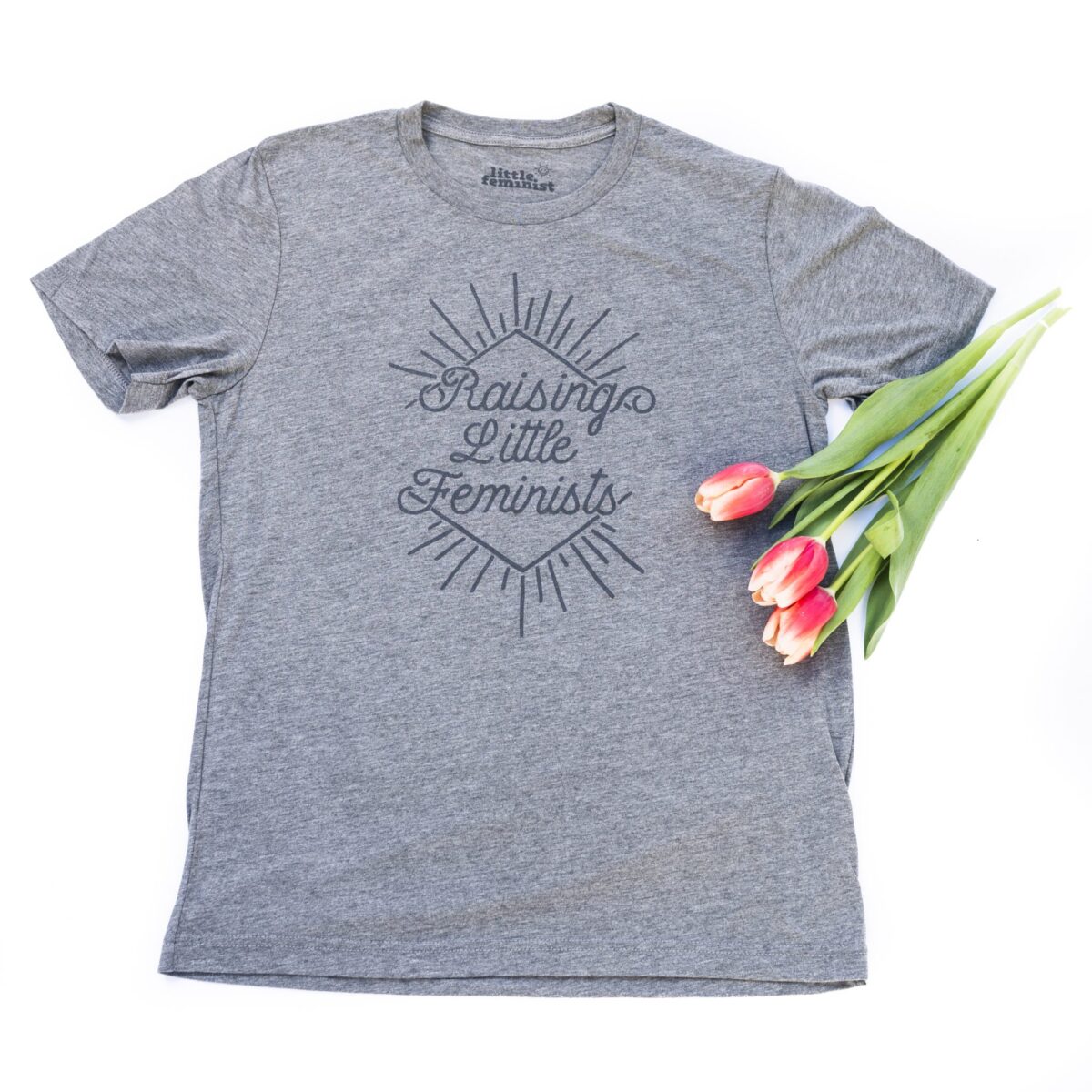 Raising Little Feminists grey men's shirt