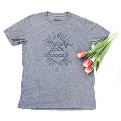 Raising Little Feminists grey men's shirt