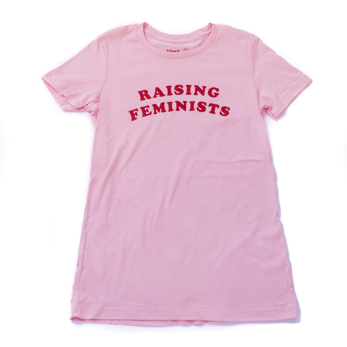 Raising Feminists pink women's shirt
