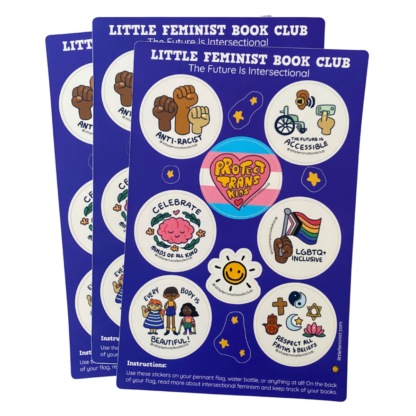 Little Feminist Inclusive Reading Badge Stickers
